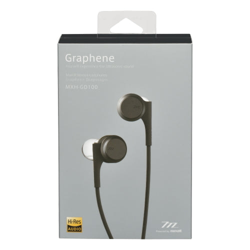 【販売終了】マクセル maxell 【ハイレゾ対応】 カナル型 イヤホン(ヘッドホン) 『Graphene(グラフェン)』 MXH-GD100