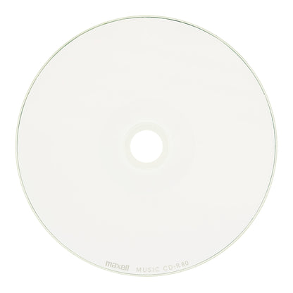 マクセル maxell 音楽用 CD-R インクジェットプリンター対応「ひろびろワイドレーベル」　80分　 CDRA80WP（スピンドル）