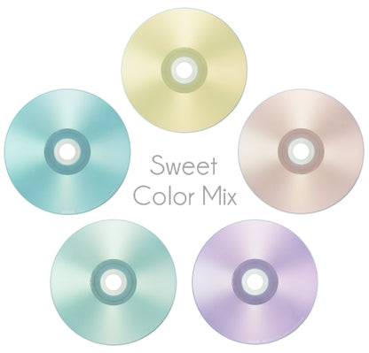 【販売終了】マクセル maxell 音楽用 CD-R  インクジェットプリンター対応「Sweet Color Mix Series」　80分　（10枚パック） CDRA80PSM.10S