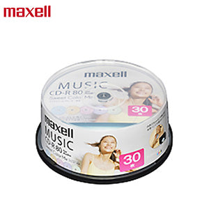 【販売終了】マクセル maxell 音楽用 CD-R  インクジェットプリンター対応「Sweet Color Mix Series」 80分 （30枚スピンドル） CDRA80PSM.30SP