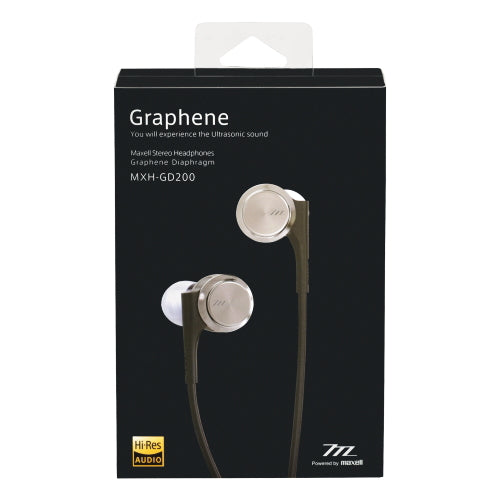 【販売終了】マクセル  maxell 【ハイレゾ対応】　カナル型　イヤホン（ヘッドホン）　『Graphene（グラフェン）』　MXH-GD200