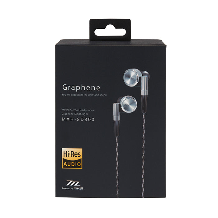 【販売終了】マクセル  maxell 【ハイレゾ対応】　カナル型　イヤホン（ヘッドホン）　『Graphene（グラフェン）』　MXH-GD300　MMCXコネクタ