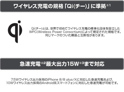 Qi チー対応ワイヤレス充電器  Air Voltage  エアボルテージ  WP-PD40   急速充電