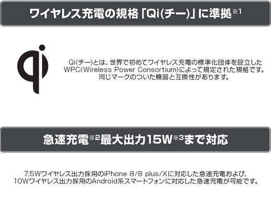 Qi チー対応ワイヤレス充電器  Air Voltage  エアボルテージ  WP-PD40   急速充電
