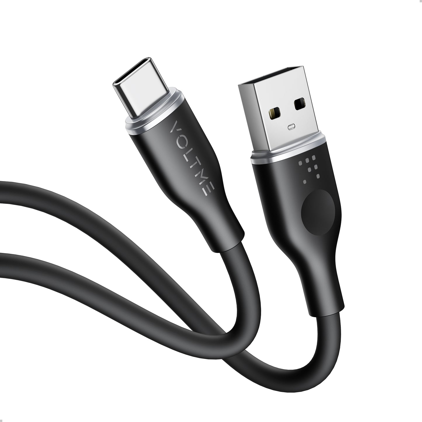 VOLTME モスシリーズ シリコン 充電ケーブル USB-A＆USB-C 60W 1m