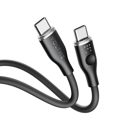 VOLTME モスシリーズ シリコン 充電ケーブル USB-C＆USB-C 60W 1m