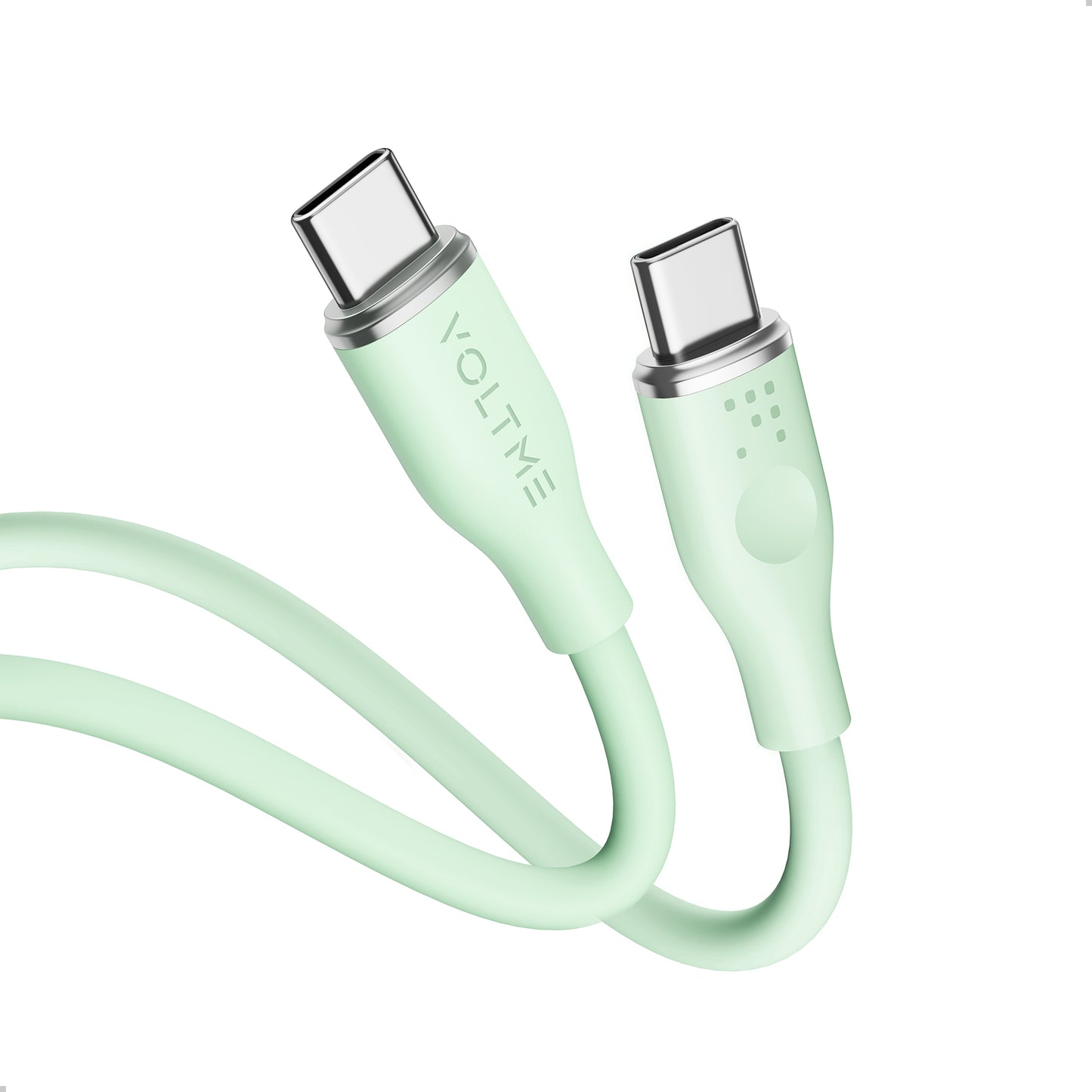 VOLTME モスシリーズ シリコン 充電ケーブル USB-C＆USB-C 60W 1m