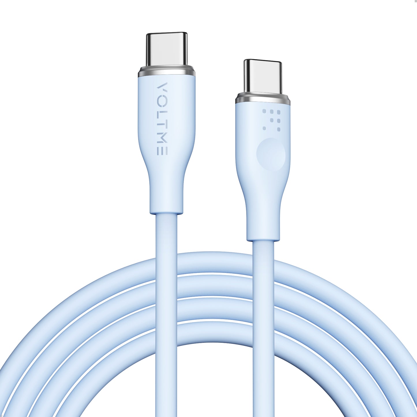 VOLTME モスシリーズ シリコン 充電ケーブル USB-C＆USB-C 60W 1.8m