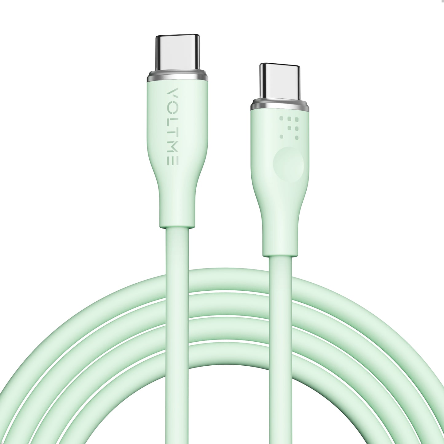 VOLTME モスシリーズ シリコン 充電ケーブル USB-C＆USB-C 60W 1.8m