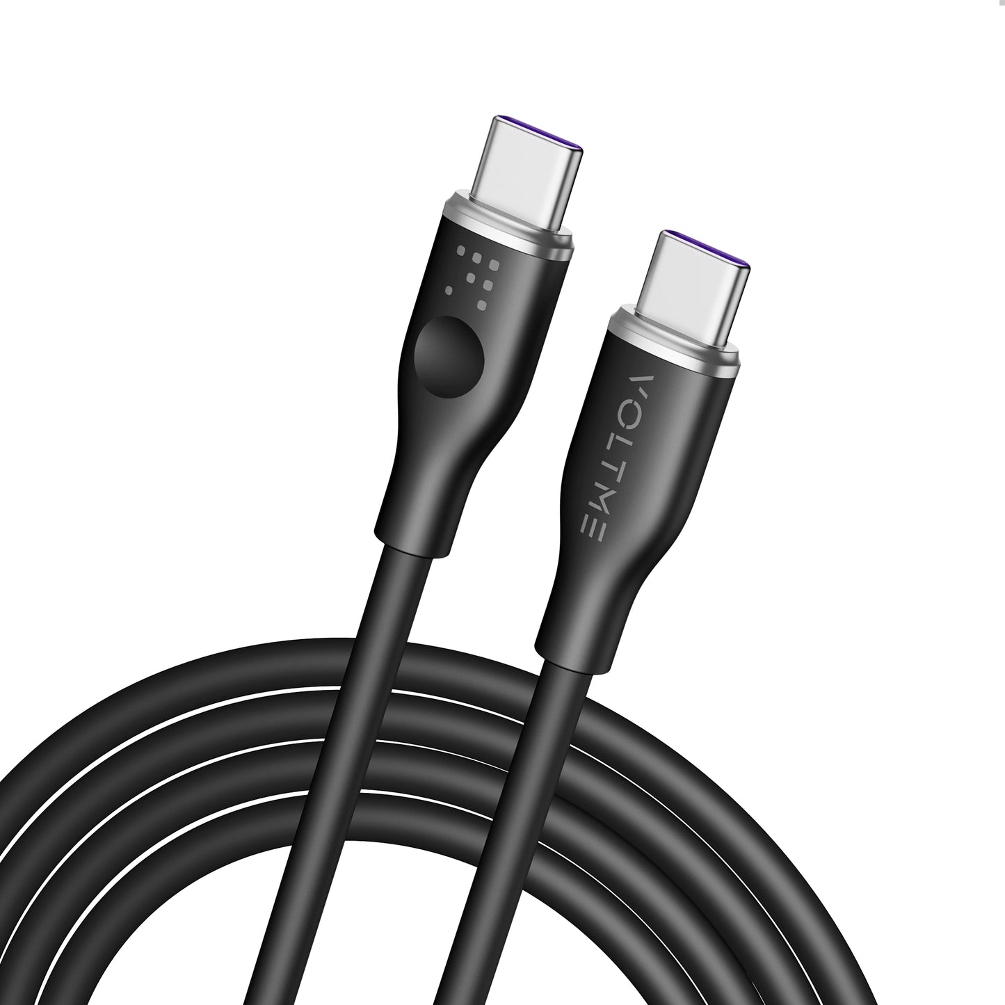 VOLTME モスシリーズ（Eマーカー）シリコン 充電ケーブル USB-C＆USB-C 100W 1.8m