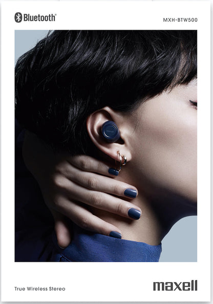 【販売終了】Bluetooth®対応完全ワイヤレスカナル型ヘッドホン MXH-BTW500DB ダークブルー