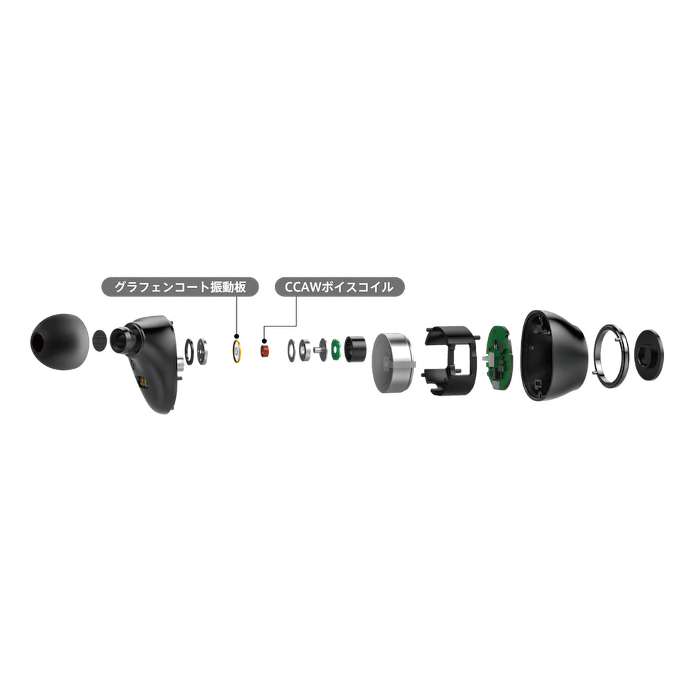 【販売終了】Bluetooth®対応完全ワイヤレスカナル型ヘッドホン MXH-BTW2000BK　ブラック