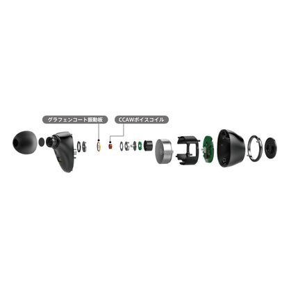 【販売終了】Bluetooth®対応完全ワイヤレスカナル型ヘッドホン MXH-BTW2000BK　ブラック