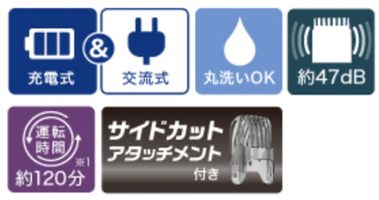 マクセルイズミ ヘアーカッター Cleancut HC-FW28-A ブルー ショートやサイドの刈上げなど多彩なヘアーカットに対応