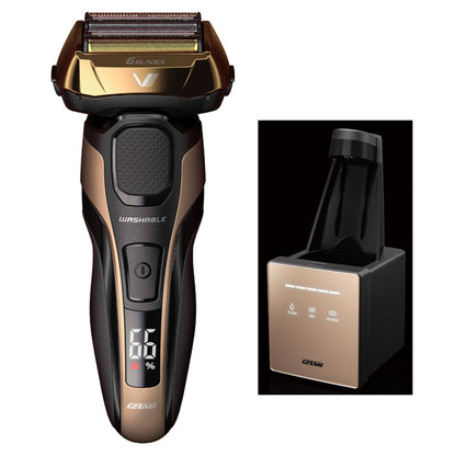【販売終了】マクセルイズミ 往復式シェーバー  ハイエンドシリーズ  Z-DRIVE  6枚刃   IZF-V990-N  洗浄機付  日本製