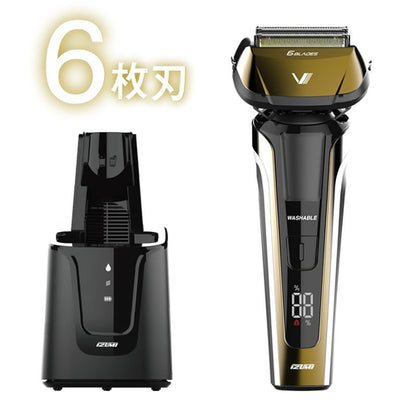 【販売終了】往復式シェーバー  ハイエンドシリーズ  Z-DRIVE   6枚刃  IZF-V991-N  洗浄器付き  日本製